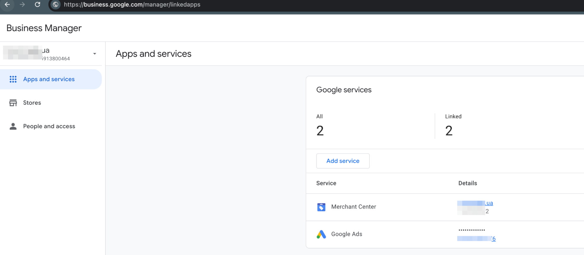 Google Merchant Center Business Manager